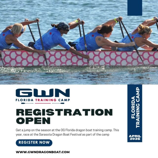 Registration is NOW OPEN! 
Don’t miss your shot at levelling up at the 2026 GWN Florida Training Camp!

Train with top coaches
Learn new skills & push your limits
Develop your edge under the Florida sun ☀️🏝️

And the grand finale? Back by popular demand 👉 cap off camp by racing at the Sarasota International Dragon Boat Festival 🐉🚣‍♀️💨

Details:
📅 Classic Full Week Camp: April 12th - 18th - $445 before Nov. 30
📅 Accelerated Camp: April 10th - 12th - $320 before Nov. 30
📅 9-Day Camp: April 10th - 18th - $640 before Nov 30

✅ Multiple paddling sessions daily
✅ Daily conditioning sessions
✅ Daily video analysis
✅ Individual help
✅ Additional daily group sessions
✅ Camp dri-fit top
✅ Progressive time trials
✅ Camp-sponsored socials

#gwn #gwndragonboat #mldb #paddling #dragonboat #dragonboatracing #paddle #dragonboatpaddling #watersports #DragonBoatRace #DragonBoating #DragonBoatFestival #PaddleLife #DragonBoatTeam #DragonBoatCommunity #DragonBoatPaddling #DragonBoatPractice #DragonBoatTraining #PaddleEveryday #PaddleHard #watersports