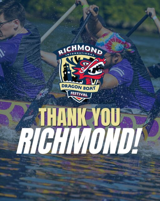 That's a wrap on another incredible weekend in Richmond! 💙🐉

To everyone who raced, volunteered, supported, and celebrated with us—thank you for being part of the 2026 Richmond International Dragon Boat Festival.

Your enthusiasm and passion are what keep this festival growing year after year. We appreciate every one of you.

See you on the water again soon!