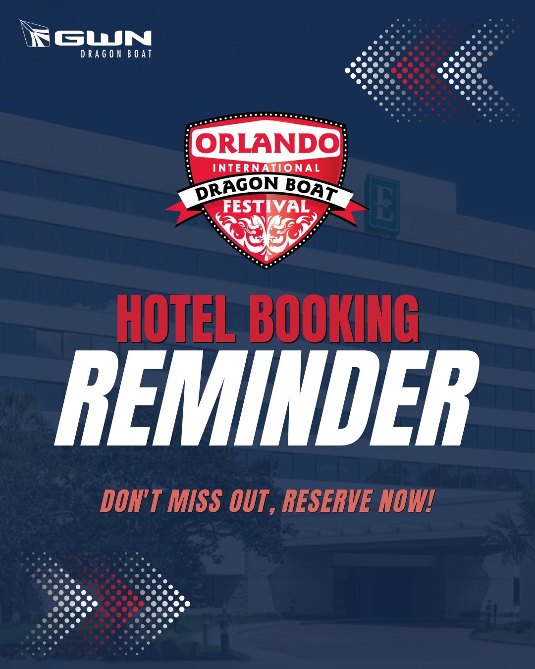 Race weekend is coming up 🛶
Lock in your stay at the Embassy Suites by Hilton in Orlando before September 15th for exclusive paddler rates.
Stay close. Stay ready.
Book now → https://gwndragonboat.com/festivals/orlando-international-dragon-boat-festival/ 

#dragonboat #gwndragonboat #mldb #dragonboatracing #paddling