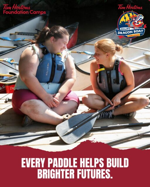 Every paddle makes a difference.

When you fundraise for the GWN Dragon Boat Challenge, you're helping send youth to Tim Hortons Foundation Camps, where they gain confidence, build lifelong friendships, and discover what they're capable of.

Together, we're creating brighter futures, one stroke at a time. ❤️🚣

Learn more and start fundraising today!

#TimHortonsFoundationCamps #GWNChallenge #FundraiseForGood #DragonBoat #EveryPaddleCounts